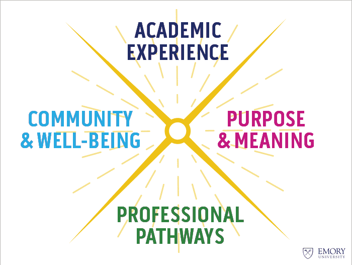 Academic Experience, Purpose & Meaning, Professional Pathways, Community & Well-Being